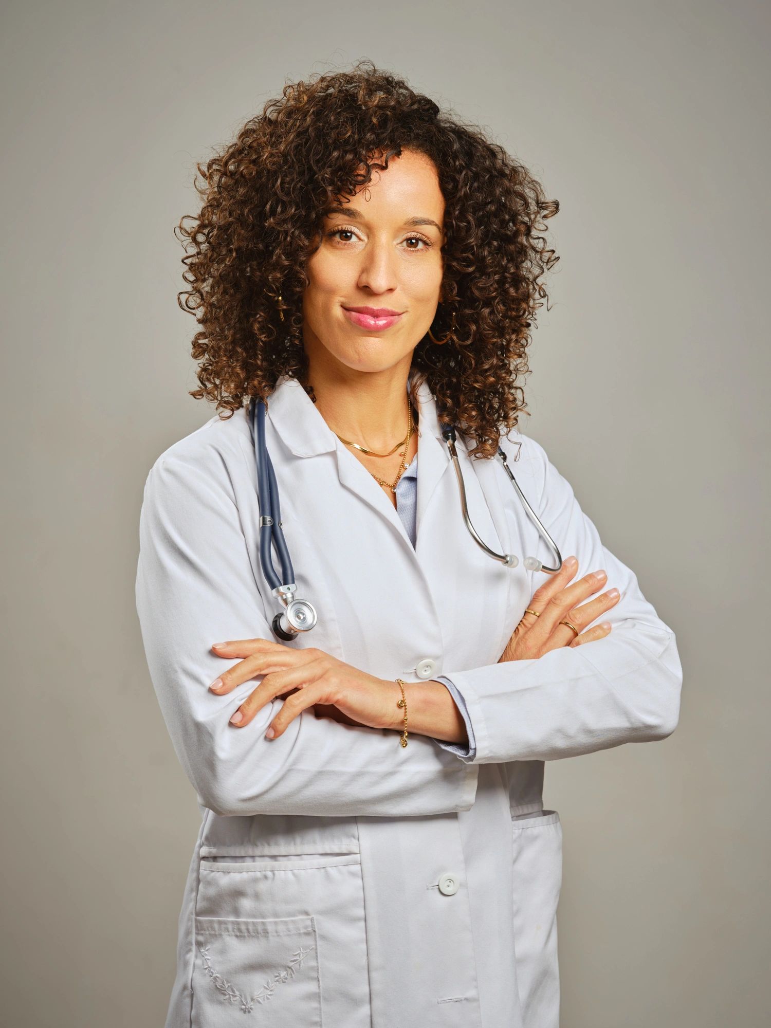 Professional healthcare consultant portrait for reporting support representation